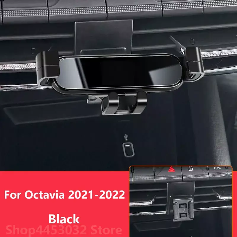 حامل هاتف سيارة محمول لسكودا اوكتافيا 3 2 2022 - 2016 يتصاعد حامل قوس للتدوير دعم الملحقات 3 ألوان