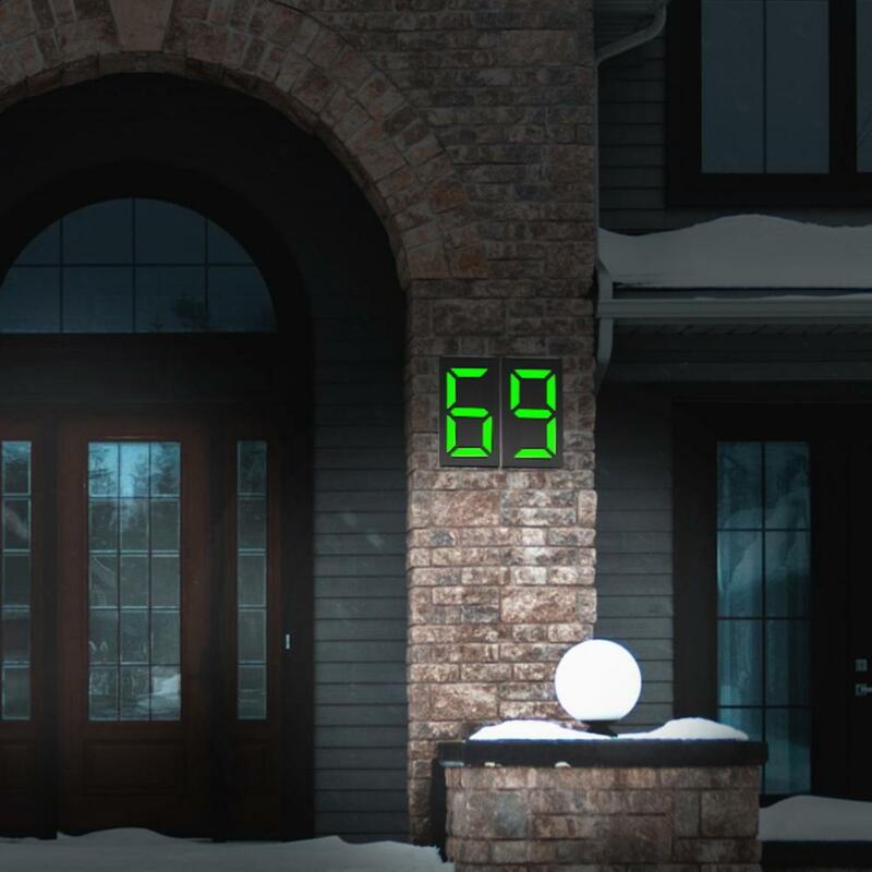 مصابيح LED خارجية مقاومة للماء تعمل بالطاقة الشمسية ، مصابيح سياج خارجي ، مصباح شعار الشرفة ، رقم المنزل الأسود ، تنطبق على الفيلا ، الفندق ، IP65