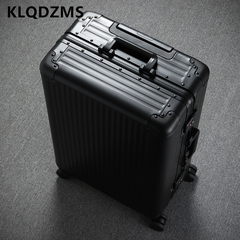 KLQDZMS-حقيبة من سبائك المغنيسيوم والألومنيوم ، حافظة ترولي ، إطار ألومنيوم عالمي ، صندوق الصعود ، حقائب متدحرجة ، جديد ، الكل ، 20 "، 24"