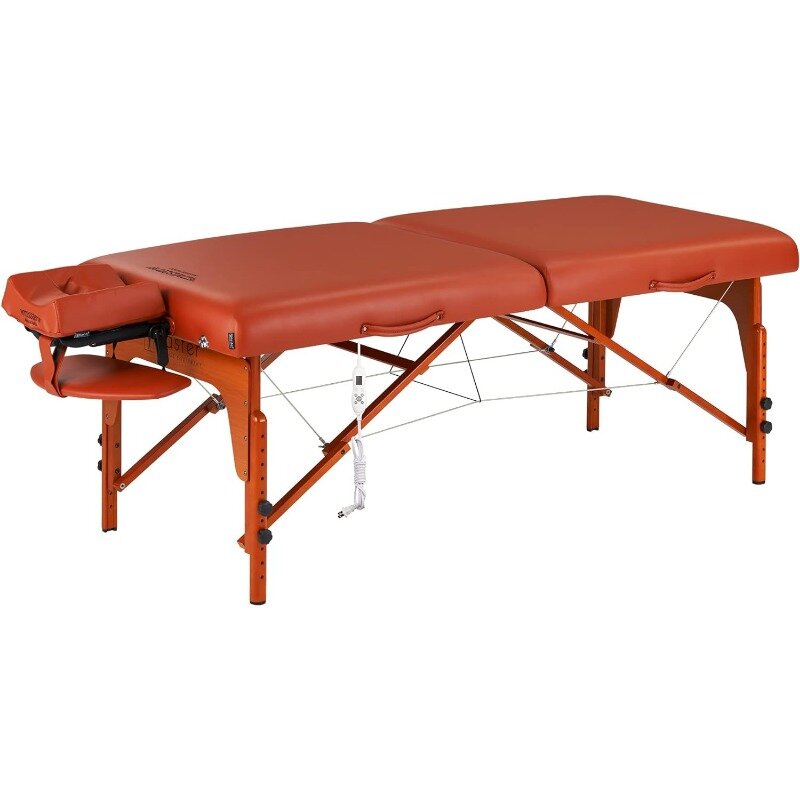 طاولة تدليك محمولة من Santana ، وسادة إسفنجية ميموري ، ألواح أرجل ، أحمر جبلي ، طاولة وشم ، سرير سبا ، قابل للطي