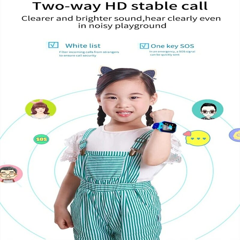 ساعات رياضية للأطفال ساعات المكالمات الهاتفية للأطفال كاميرا إلكترونية رقمية لعبة الدردشة الصوتية SOS الموقع Q12B 2G بطاقة SIM