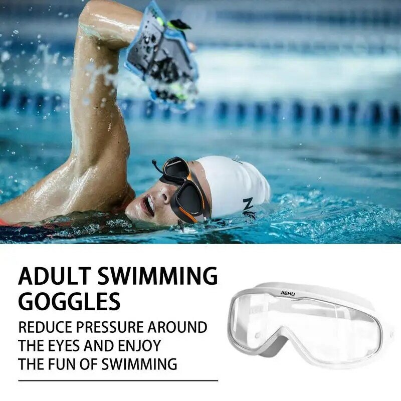 حماية كاملة نظارات السباحة نظارات السباحة الكبار الرجال النساء عالية الوضوح حماية العينين ترتدي نظارات السباحة قابل للتعديل