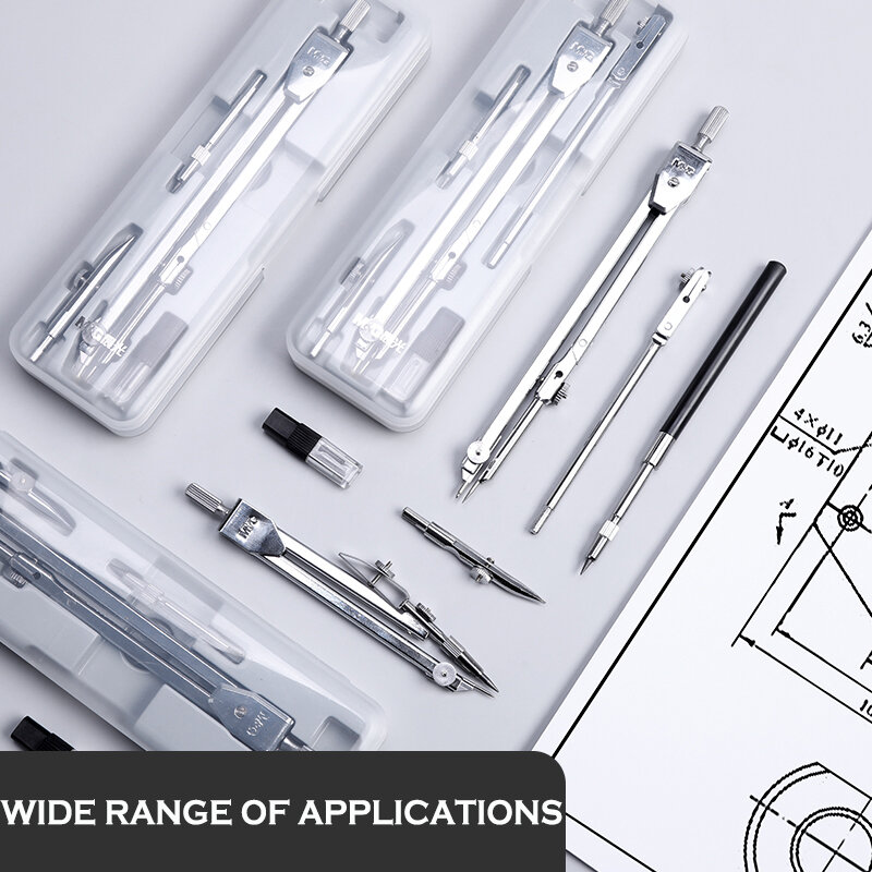 M & G عالية الدقة المهنية البوصلة المعدنية مجموعة رسم مع قلم رصاص عبوات الرصاص مدرسة البوصلة مجموعة رسم
