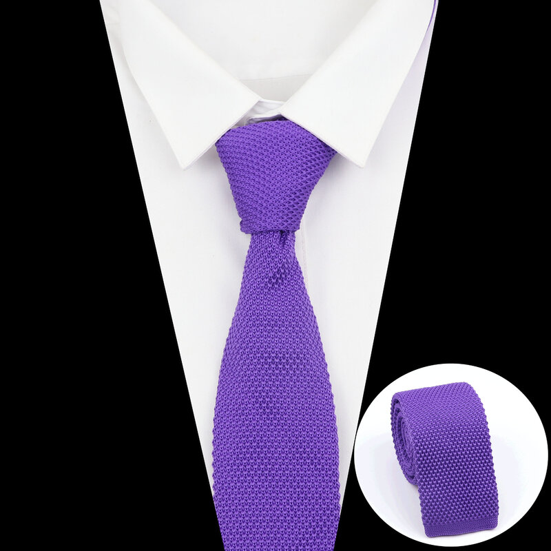 6 سنتيمتر ضيق نحيل نسج عادي Cravate للرجل Accessori ملون الرجال محبوك التعادل بورجوندي أسود حك ربطة العنق بلون