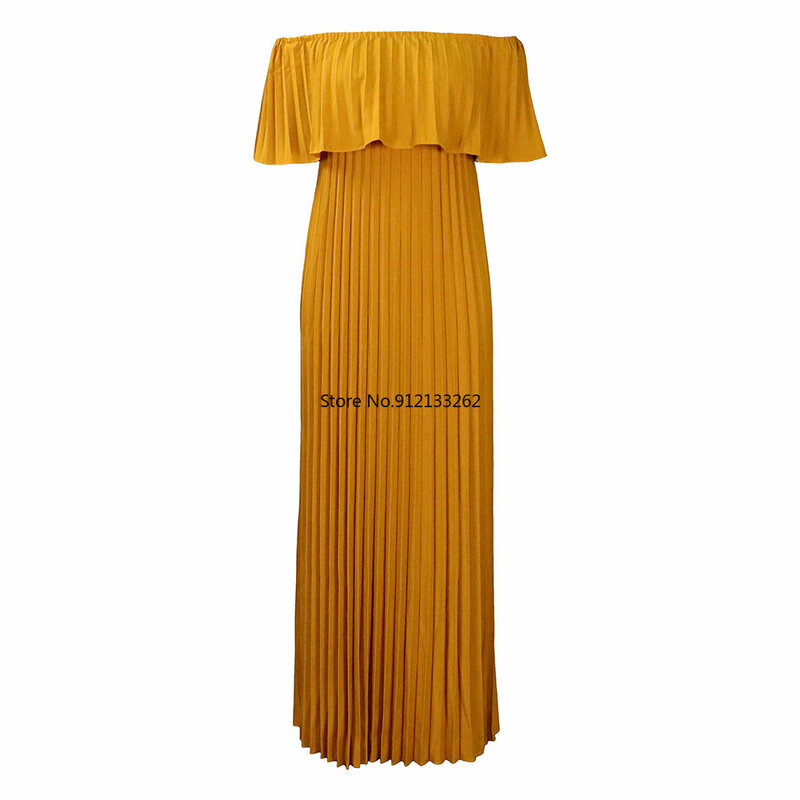 فستان طويل من الشيفون مطوي للحفلات ، جديد ، صيف ، 2023