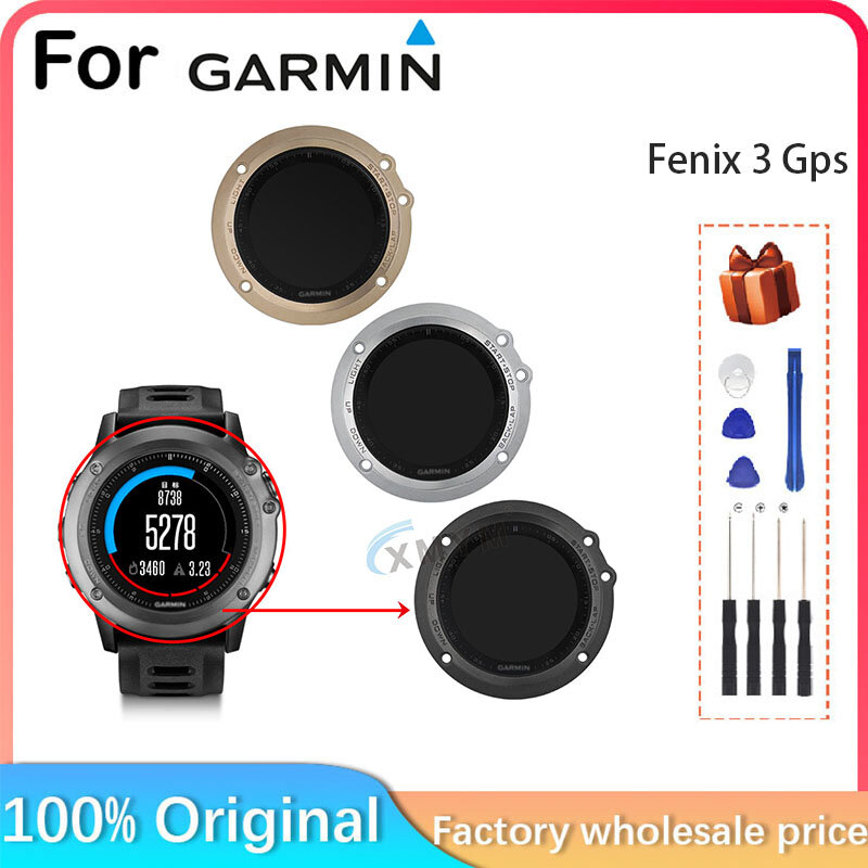 جديد ل Garmin Fenix 3 Gps ساعة ذكية شاشة LCD مع الإطار ساعة الزجاج استبدال إصلاح أجزاء ل Garmin Fenix 3 فقط LCD