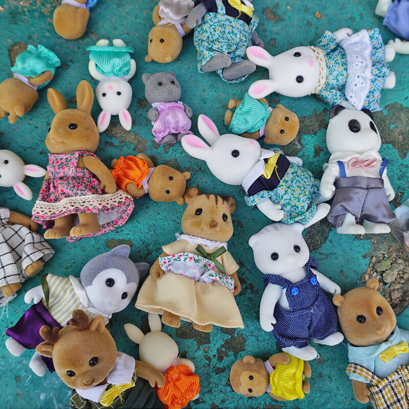 مجموعة ألعاب تظاهر الأرنب لعيد الفصح للأطفال ، محاكاة عائلة الغابات ، الرنة ، الدب ، الباندا ، دمية الحيوانات ، هدية عيد الميلاد ، مقياس