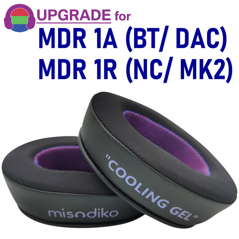 Misodiko ترقية بزاوية بطانة للأذن وسائد استبدال لسوني MDR-1A 1ADAC 1ABT ، MDR-1R 1RMK2 1RNC 1RBT سماعات