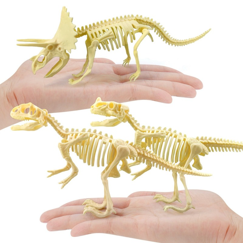 محاكاة ديناصور الأحفوري البلاستيك قالب هيكل عظمي للأطفال لتقوم بها بنفسك اليدوية ديناصور الهيكل العظمي طقم تجميع نموذج الديناصور ريكس