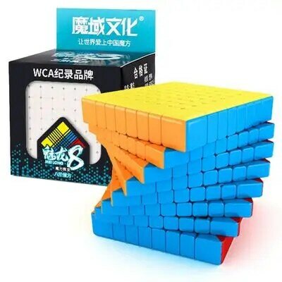 ألعاب تململ احترافية من Moyu MFJS Meilong مقاس 8x8 بدون مكعب للالتصاق بها 8 8X8 لغز Cubo Magico