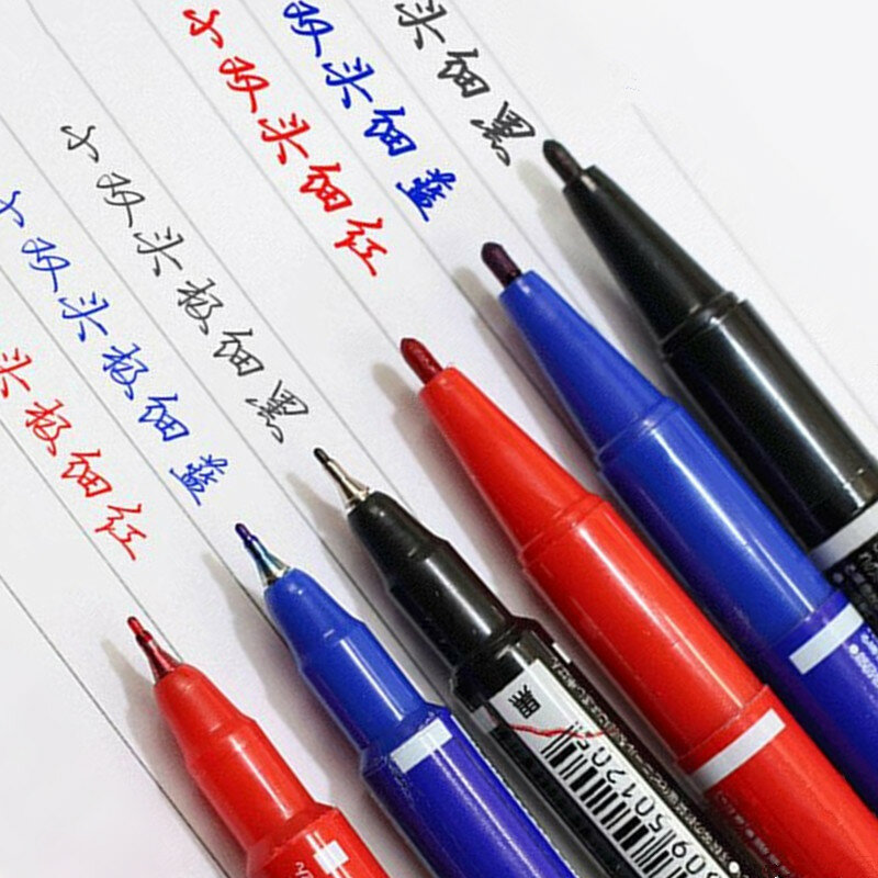 Fineliner قلم رسم مزدوج الطرف ، كتابة الفنان ، علامة ، زجاج CD ، توريد ، أدوات مكتبية مدرسية ، أزرق ، أحمر ، 10 دولار ، MP20 للمكتب
