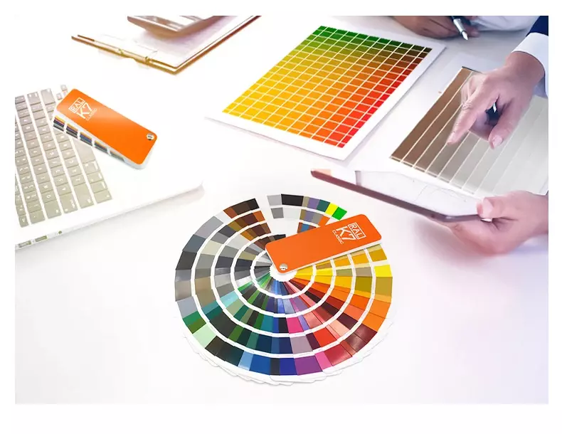 لون Ral K7 للطلاء ، بطاقة ملونة أصلية متعددة gerra ، معيار دولي ، ألوان مخطط مع صندوق هدايا
