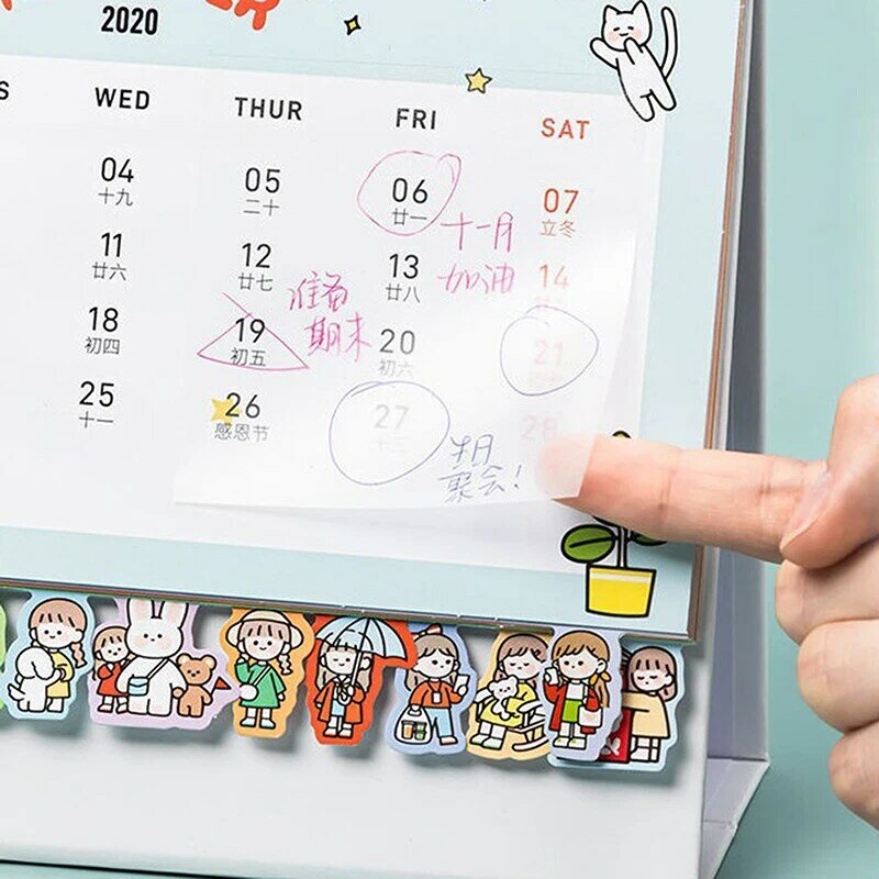 Transparent Sticky Notes with Scrapes Stickers Sticky Simple and High-value Note Paper for Student Office Stationery
