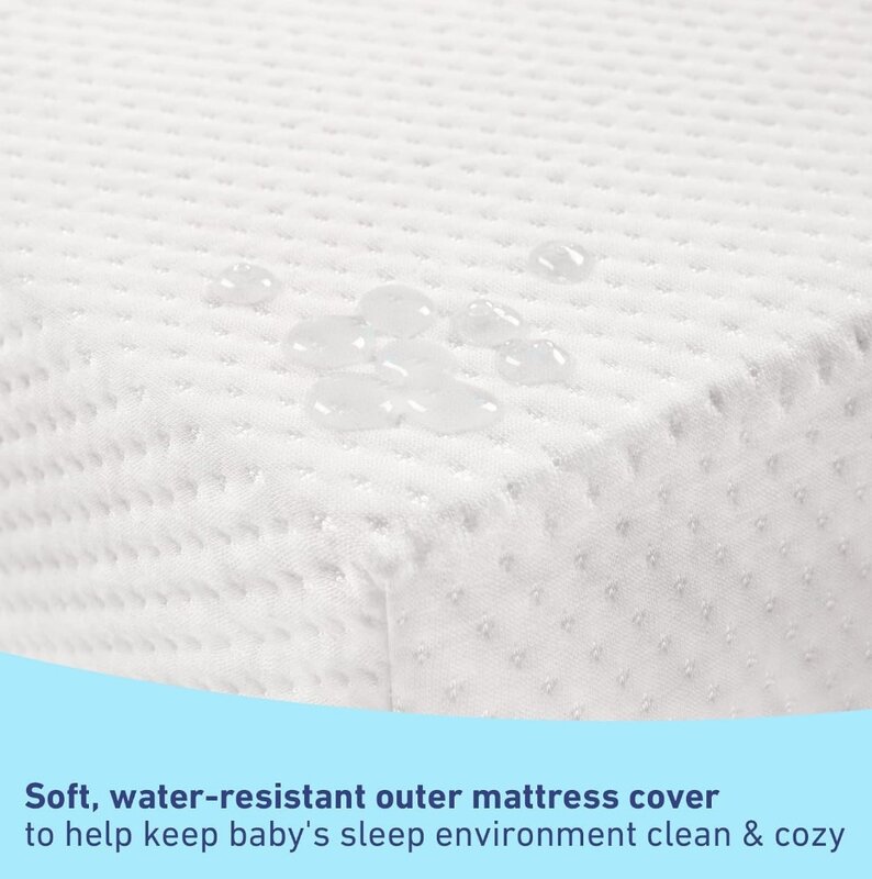 فراش سرير طفل ممتاز ، غطاء قابل للغسل في الماكينة ، سطح نوم مقاوم للماء ، مرتبة