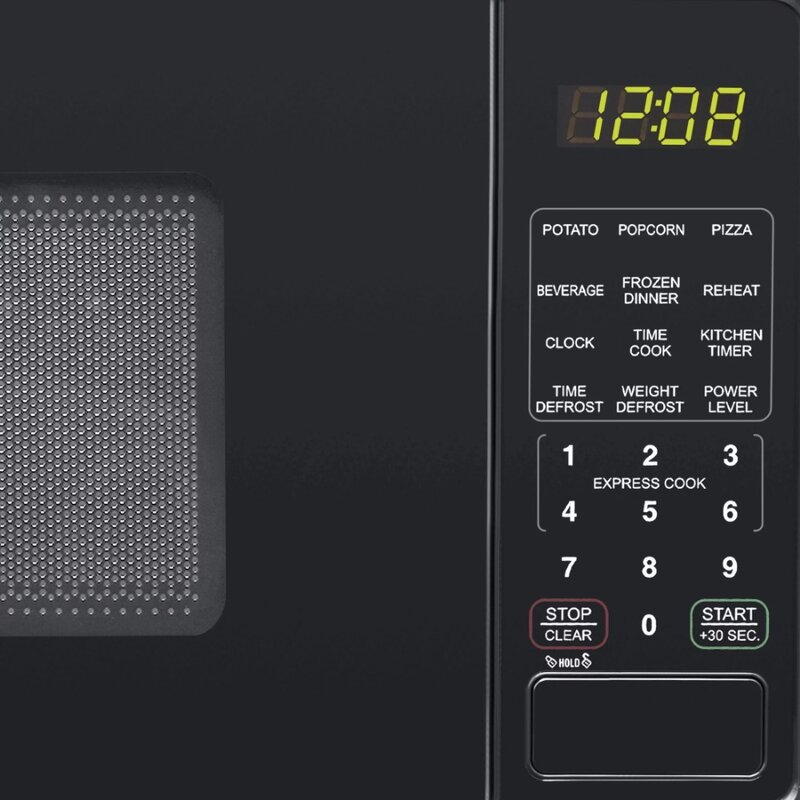 أسود كونترتوب فرن الميكروويف مع شاشة LED ، توقيت المطبخ ، منضدة المنزلية ، 0.7 قدم ، 700 واط ، جديد