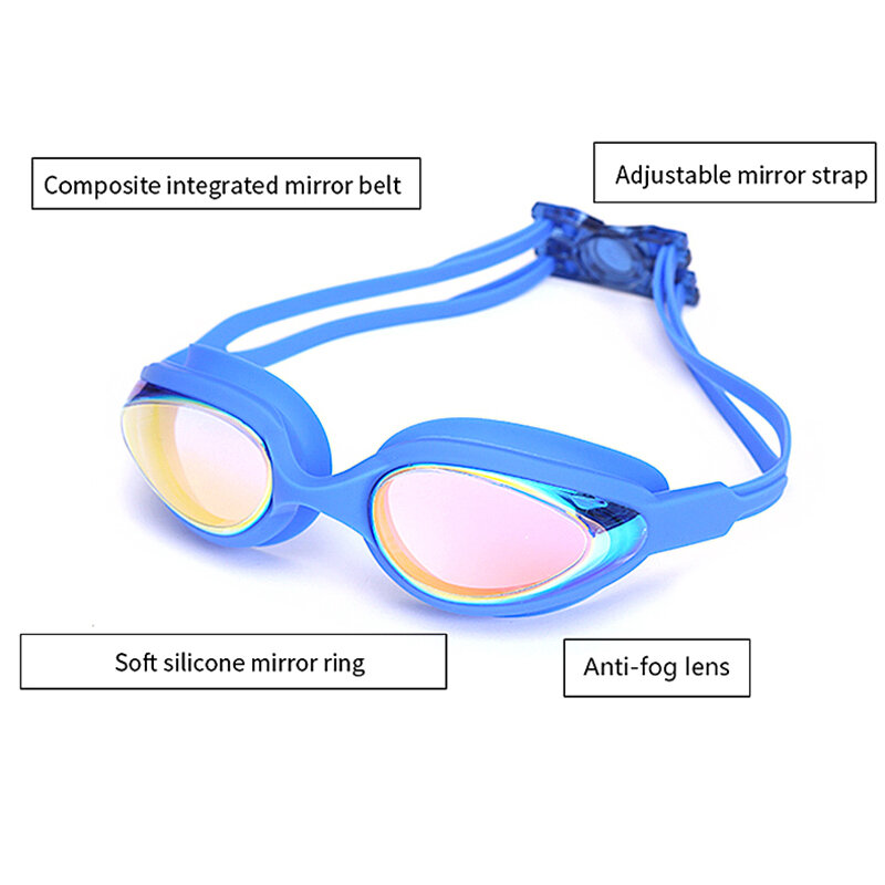 المهنية نظارات الوقاية للسباحة مكافحة الضباب UV حماية نظارات سباحة مقاوم للماء سيليكون السباحة نظارات العين ارتداء الرجال النساء الكبار