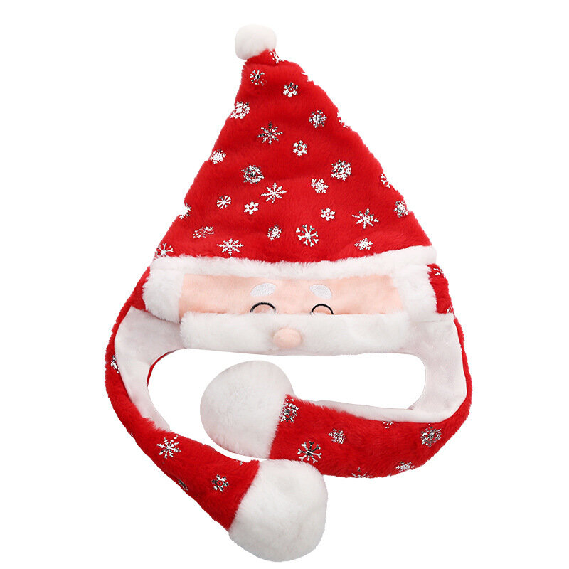 سانتا كلوز عيد الميلاد الأذن تتحرك قبعة ، لطيف القفز حتى ، لينة مع أكياس الهواء ، الأيائل ، ثلج ، عيد الميلاد الديكور ، هدية للأطفال