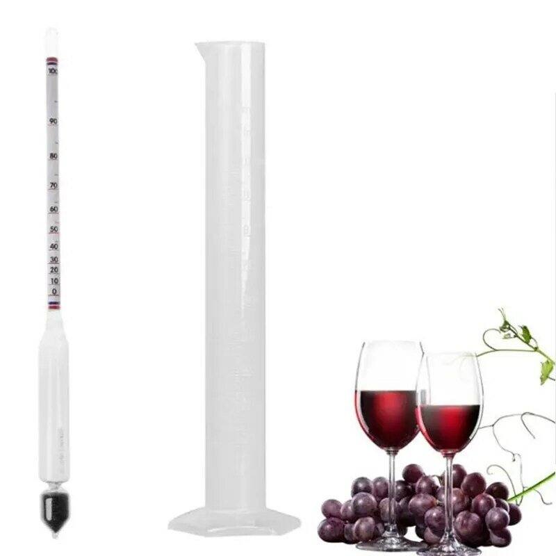 خمر الكحول متر اختبار الكحول ، أدوات قياس مجموعة زجاجة ، مقياس الضغط