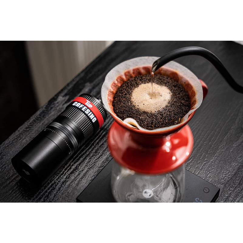 طاحونة القهوة المخروطية المخروطية اليدوية ، تعديل الطحن الخارجي ، قدرة 38g كحد أقصى