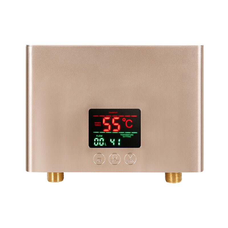 5500 واط فوري سخان مياه الحمام المطبخ الحائط سخان مياه كهربي سخان مياه LCD عرض درجة الحرارة مع جهاز التحكم عن بعد
