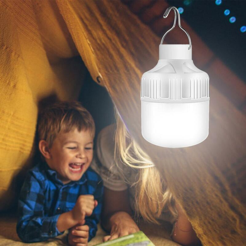 مصباح إضاءة LED للطوارئ قابل لإعادة الشحن عالي اللومينز ، 3 أوضاع للاستخدام الداخلي والخارجي ، فائق السطوع