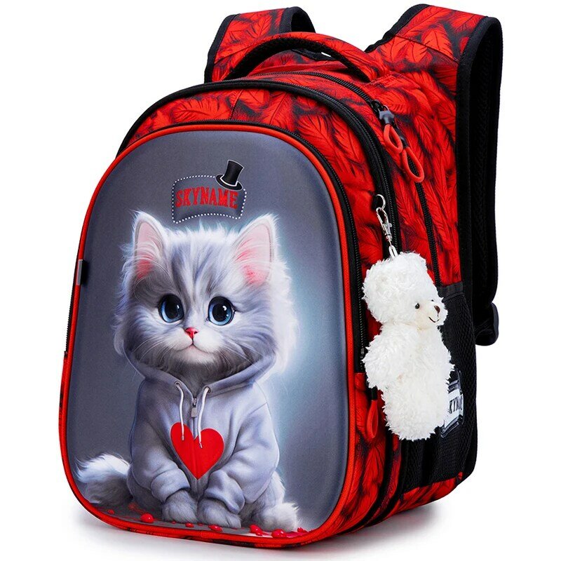 حقائب مدرسية لتقوية المفاصل للفتيات ، حقائب ظهر قطة جميلة ، حقائب كتب للأطفال ، حقيبة ظهر للطلاب ، حقائب عالية الجودة ، أطفال من 7 سنوات