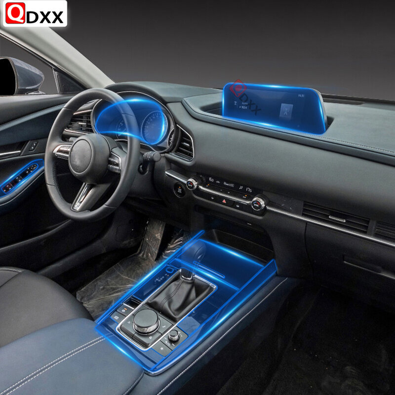 لوحة تحكم مركزية لسيارة مازدا CX30 2021 لوحة تحكم داخلية للسيارة ملحقات لوحة تحكم شفافة من البولي يوريثان
