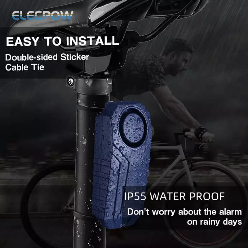 Elecpow إنذار دراجة لاسلكية ، جهاز التحكم عن بعد ، مقاوم للماء ، دراجة نارية كهربائية ، سكوتر ، حماية أمن الدراجة ، إنذار ضد السرقة