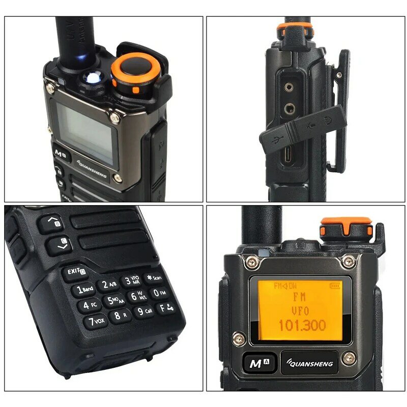 V جهاز اتصال لاسلكي ، شحن مباشر ، متعدد الموجات AM FM راديو ، UHF ، VHF ، ترقية DTMF ، UVK5 8 ، 5W ،