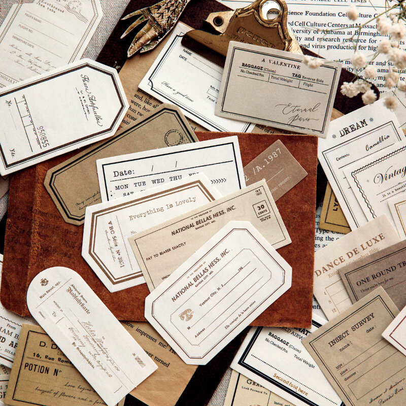 100pcs/lot Memo Pads Material Paper Memories Preface DIY Scrapbooking Cards Junk Journal Retro Background Decoration Paper
