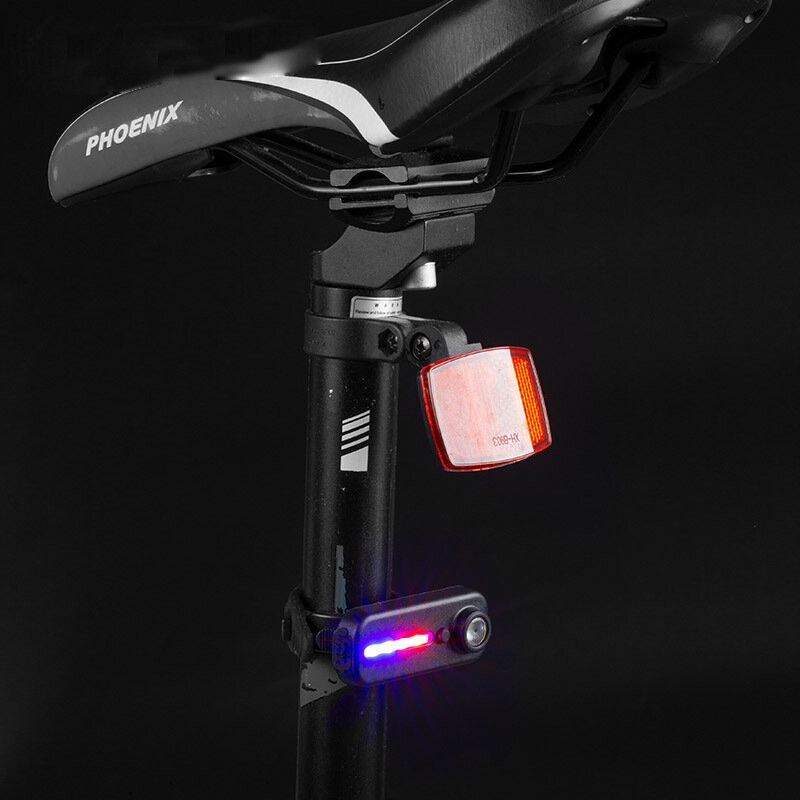 LED أحمر أزرق كتف مصباح إضاءة بسيارة الشرطة مع مشبك USB Type-C قابلة للشحن دراجة ضوء خلفي خوذة مصباح سلسلة مفاتيح بكشاف ضوء