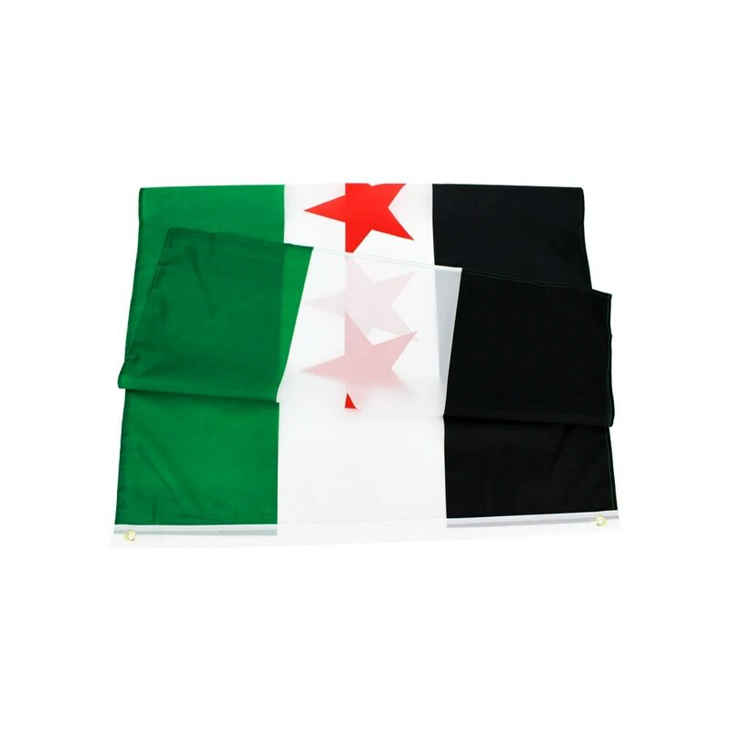 90*150 سنتيمتر الجمهورية العربية السورية السورية ثلاث نجوم العلم راية معلقة ديكور المنزل العلم