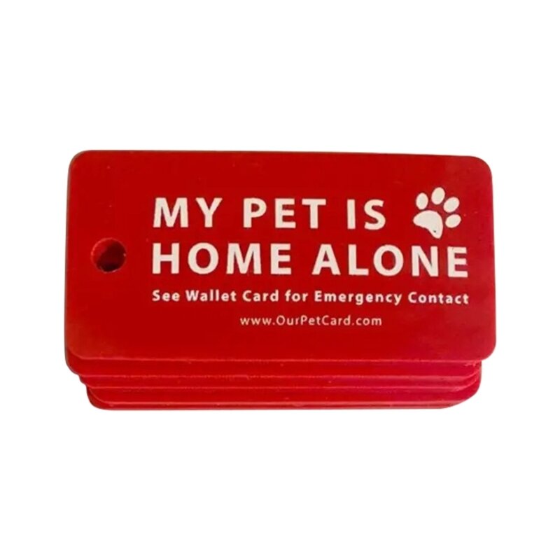 Dog Cat عبارة عن بطاقة طوارئ للتنبيه بالمنزل بمفردها وعلامة رئيسية مع بطاقة اتصال الطوارئ للحيوانات الأليفة واتصال الطوارئ