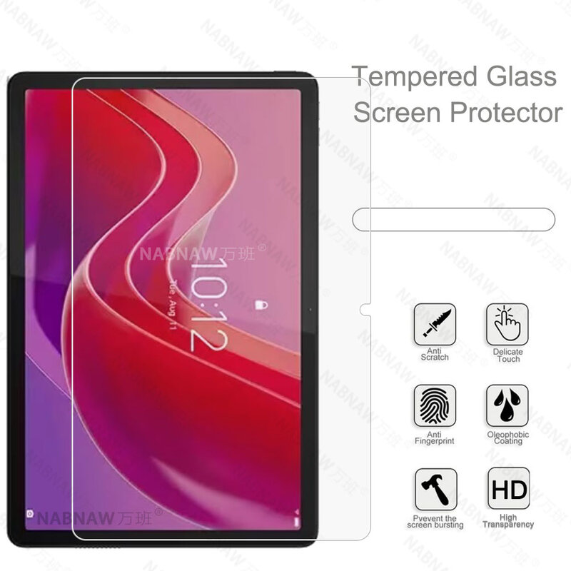 واقي شاشة عالي الدقة مقاوم للخدش ، زجاج مقسى ، غشاء واقي لجهاز Lenovo Tab M11 Tablet ، 11 "، 2" ،