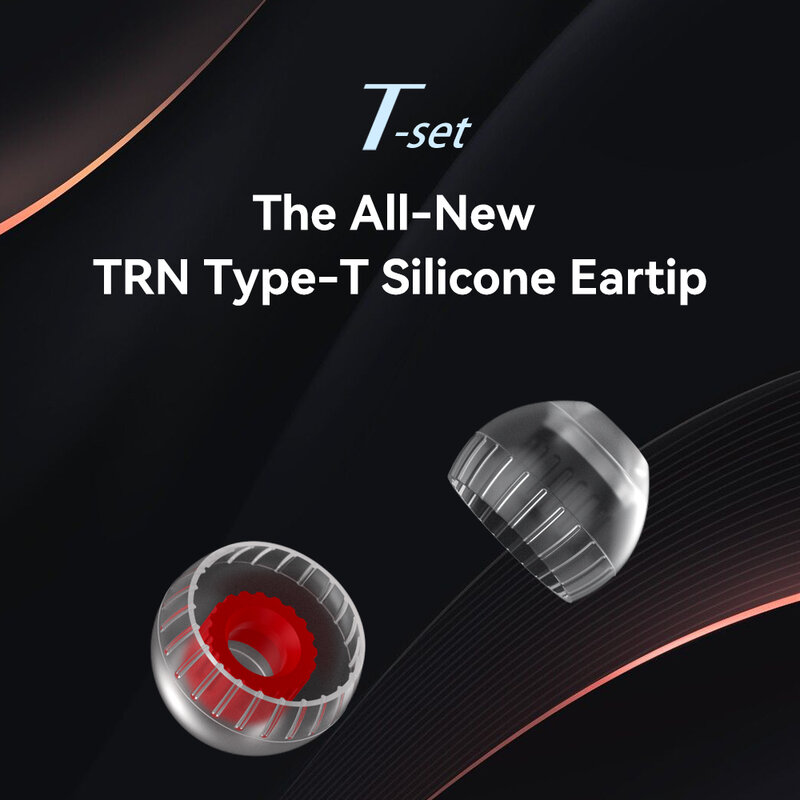 سماعات أذن TRN T من السيليكون مع هيكل داعم مزدوج ، سماعات أذن من 3 أزواج ، سماعات أذن TRN MT3 Kirin BAX