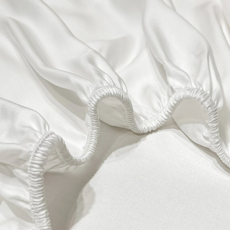 ملاءات من الحرير الطبيعي على قياس السرير, غطاء سرير حريري حقيقي، مخصص لحجم الأسرة، شكل فاخر وراقي، 25 سم