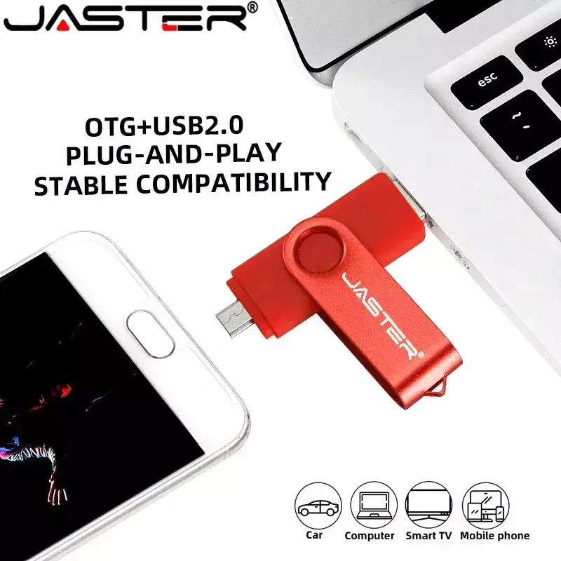 جاستر عالية السرعة محرك فلاش USB OTG القلم محرك 64 جيجابايت 32 جيجابايت USB عصا 16 جيجابايت تدوير القلم محرك ل أندرويد مايكرو/قطعة الأعمال هدية