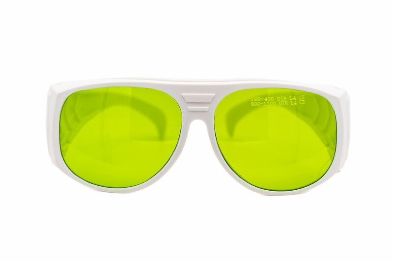 نظارات حماية ليزر هولميوم مع 1800-2200nm od 2 + و 190-400nm O.D 4 + VLT 25%