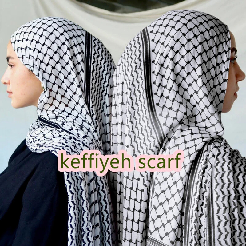 وشاح شيفون مطبوع للنساء المسلمات ، شال طويل ، حجاب نسائي ، كوفية مطبوعة ، إسرائيل ، جديد ، * x 70 ، *