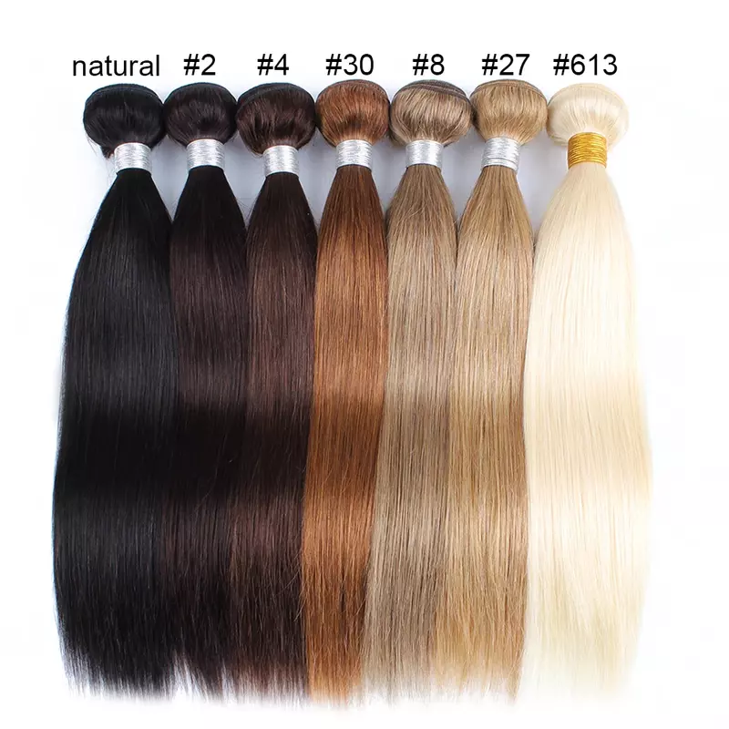 Bobbi-وصلة شعر بشري مستقيمة ، لون #8 ، #27 ، #4 ، بني ، لون نقي ، 95(± 5) غرام ، أشقر رماد ، حريري ، قطعة واحدة