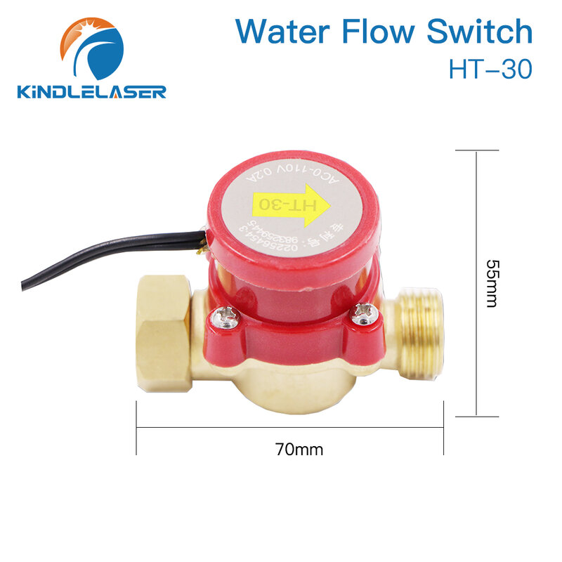 KINDLELASER مفتاح كهربائي لتدفّق المياه الاستشعار 8/10/12 مللي متر HT-30 حماية ل CO2 النقش بالليزر قطع آلة