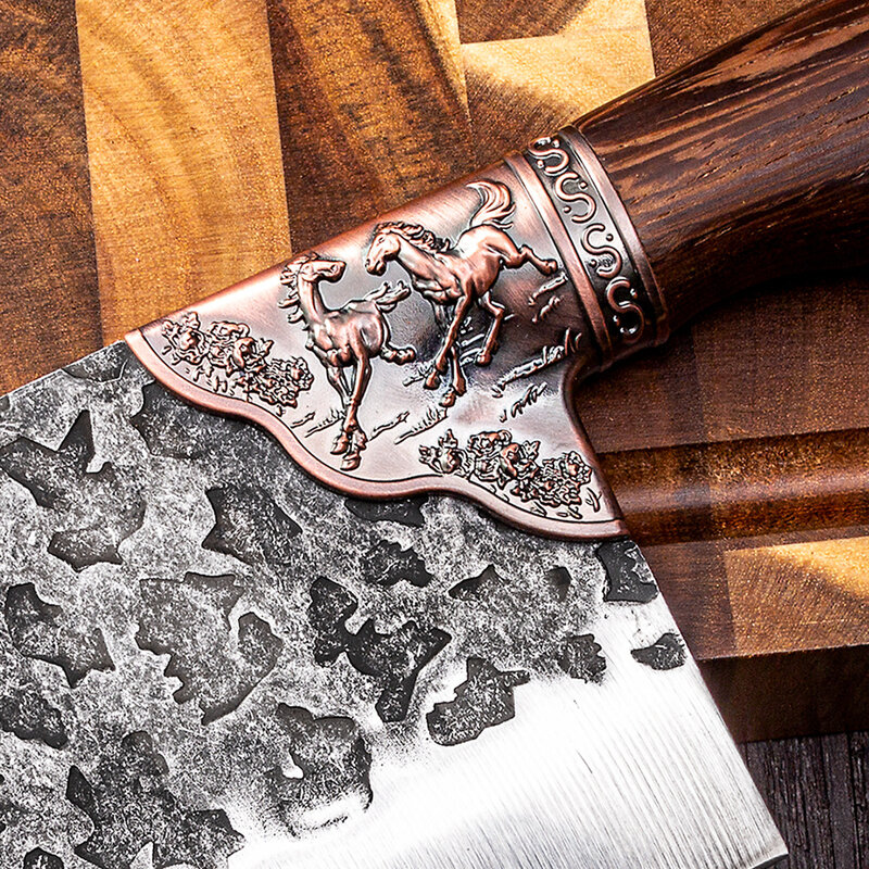 اليدوية مزورة سكين الجزار الفولاذ المقاوم للصدأ سكينة مطبخ للطهاة الصيد اللحوم سكين في الهواء الطلق تصفية سكين حاد بسرعة فائقة