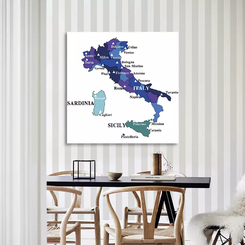 150*150 سنتيمتر السياسية خريطة إيطاليا Vintage غير المنسوجة قماش اللوحة كبيرة المشارك الفصول الدراسية ديكور المنزل اللوازم المدرسية