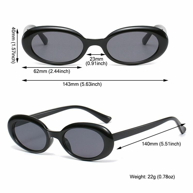 نظارات شمسية بيضاوية عتيقة للنساء ، نظارات بإطار صغير ، نظارات أنيقة ، ظلال UV400