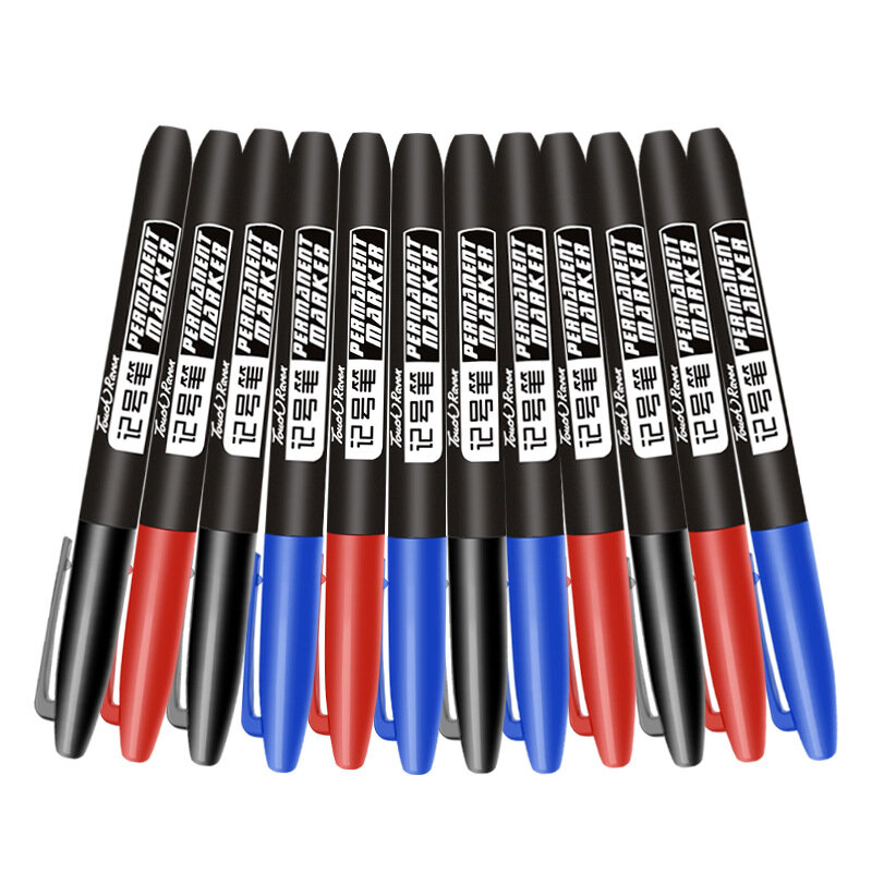 6 قطعة/المجموعة 1.5 مللي متر الزيتية قلم تحديد دائم للماء أسود/الأزرق/الأحمر الحبر الخام المنقار أقلام خطاط (ماركر) اللوازم المدرسية القرطاسية