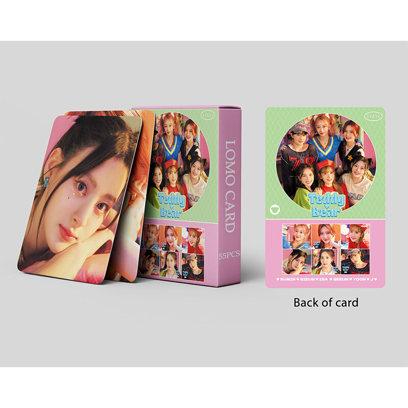50 بطاقة/مجموعة Stayc ألبوم جديد بطاقة الليزر لومو بطاقة فتاة مجموعة طباعة بطاقة صور جميلة مروحة صور فتاة هدية بطاقة صغيرة Kpop