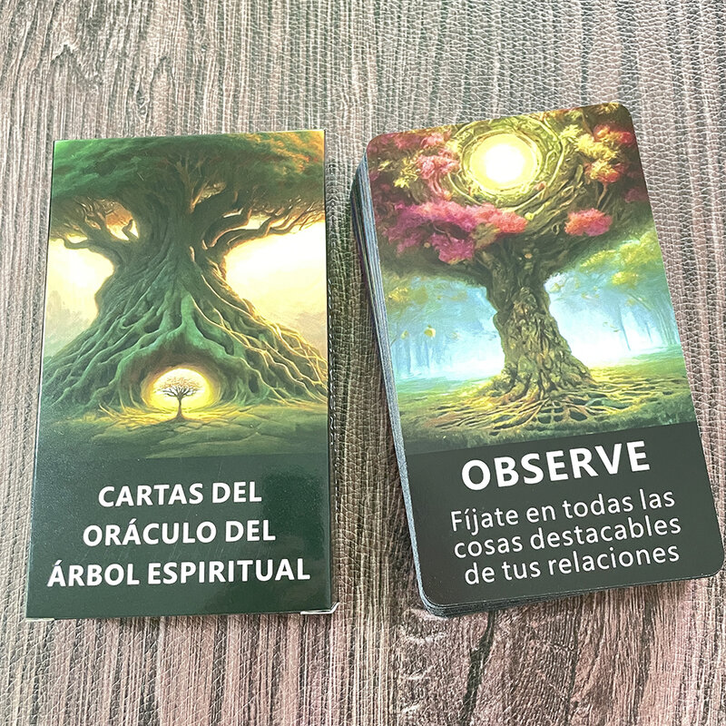 مجموعة من بطاقات التاروت في شجرة الحياة الإسبانية ، والتي هي جيدة للتراب والمصير ، 56 بطاقة
