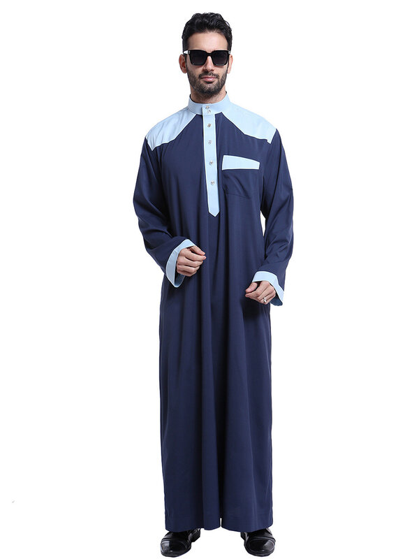 رباط إسلامي بأكمام طويلة للرجال بياقة قائمة ، رباط إسلامي ، ملابس الشرق الأوسط ، المملكة العربية السعودية ، عربي ، رجال