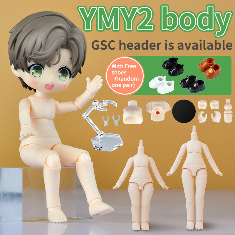 جسم دمية Ymy Ob11 لرأس اللعبة ، مفصل بديل ، نيندوريد مصنوع يدويًا ، إكسسوارات جديدة ، 1 ، 12BJD ، Obitsu 11 ، 10