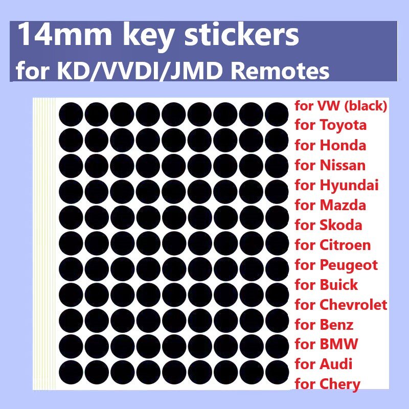 ملصق إيبوكسي لمفتاح السيارة ، شعار عن بعد ، مفتاح ، Keydiy ، KD ، Xhorse ، VVDI ، JMD ، 14 ، 10 ، 50